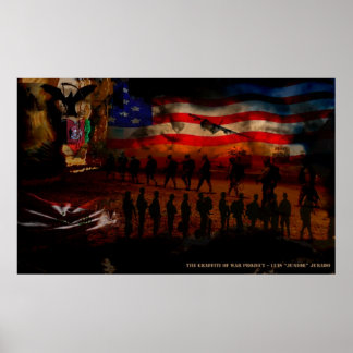 Conflictkunst - ontworpen door Luis Jurado, Jr Poster