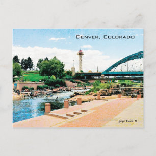 Confluence Park, Cherry Creek-South Platte, Denver Briefkaart