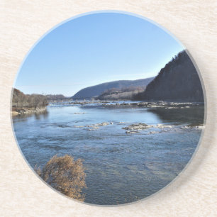 Confluentie van de rivieren Shenandoah en Potomac Zandsteen Onderzetter