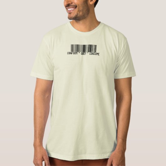 Conform Obey Consuy Barcode T-shirt (Voorkant)