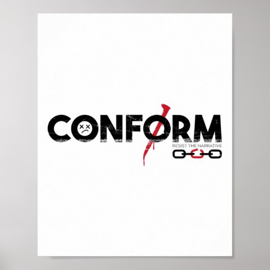Conform, weersta het verhaal poster (Voorkant)