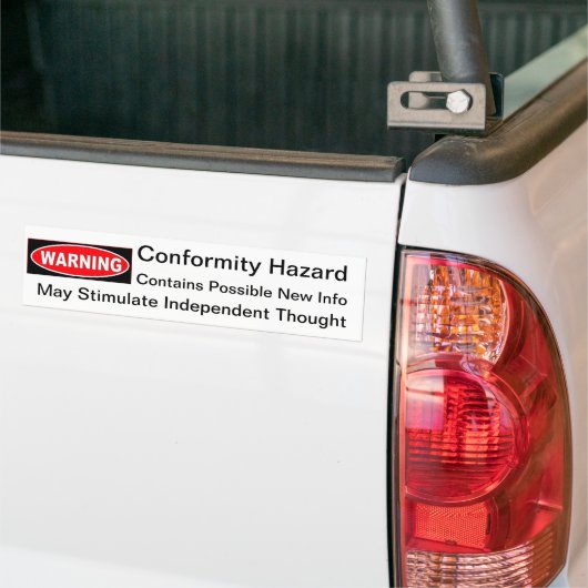 Conformiteitsgevaar Bumpersticker (Op Truck)