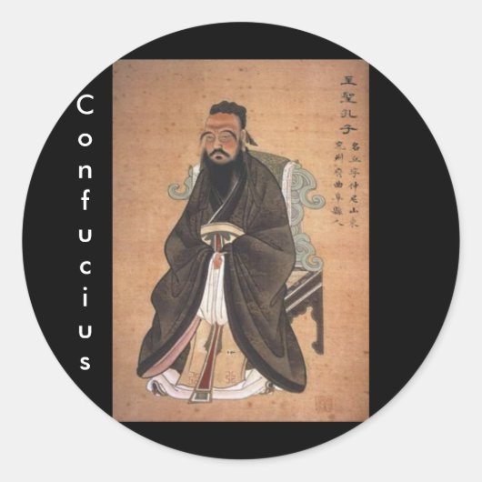 Confucius 1 ronde sticker (Voorkant)