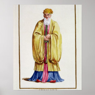 Confucius (551-479 BC), uit de Receuil des Estampe Poster