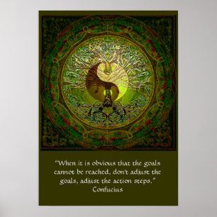 Confucius - Als de doelen niet kunnen worden berei Poster