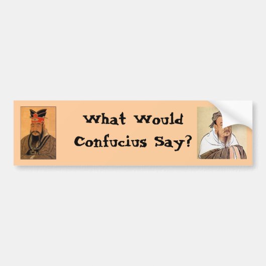 Confucius Bumpersticker (Voorkant)