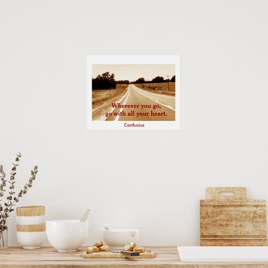 Confucius citaat - kunstprint poster (Keuken)