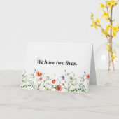 Confucius citaat over wit kaart (Gele Bloem)