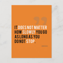 confucius citeert motivatie inspirerend sinaasappe briefkaart