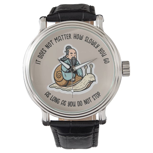 Confucius en de slak horloge (Voorkant)