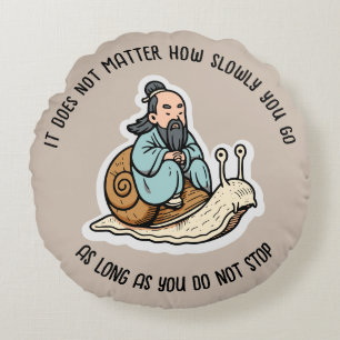 Confucius en de slak rond kussen