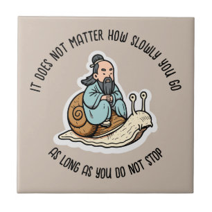 Confucius en de slak tegeltje