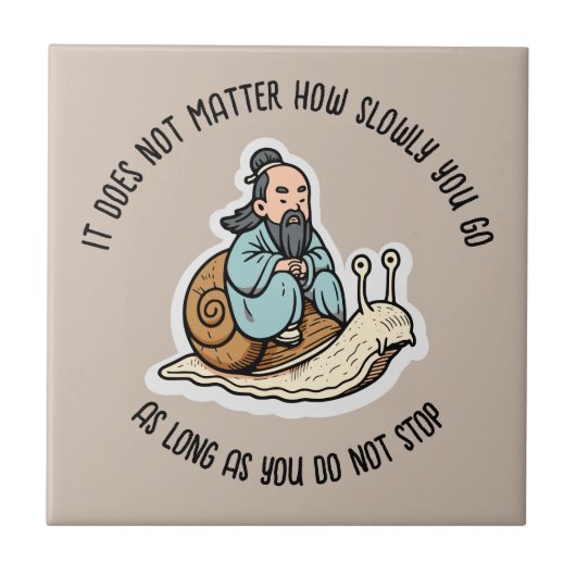 Confucius en de slak tegeltje (Voorkant)