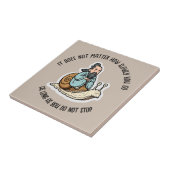 Confucius en de slak tegeltje (Zijkant)