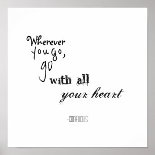 Confucius Inspirerend Citaat Typografie Aangepast Poster