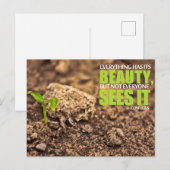 Confucius Inspirerend quote "Beauty" Briefkaart (Voorkant / Achterkant)