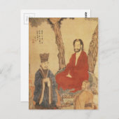 Confucius, Lao-tzu en Boeddhist Arhat Briefkaart (Voorkant / Achterkant)