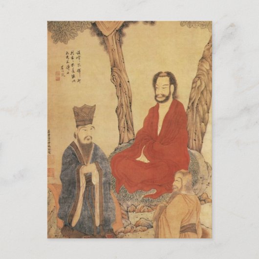 Confucius, Lao-tzu en Boeddhist Arhat Briefkaart (Voorkant)