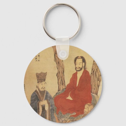 Confucius, Lao-tzu en Boeddhist Arhat Sleutelhanger (Voorkant)