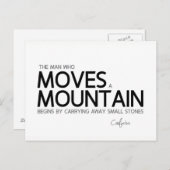 Confucius: Man beweegt een berg Briefkaart (Voorkant / Achterkant)