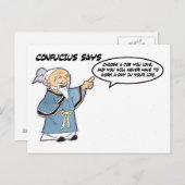 Confucius Post-Kaart Briefkaart (Voorkant / Achterkant)