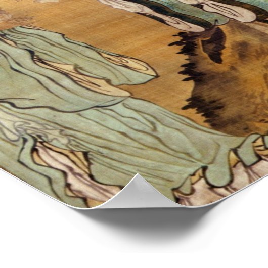 Confucius presenteert Boeddha aan Laozi Poster (Hoek)