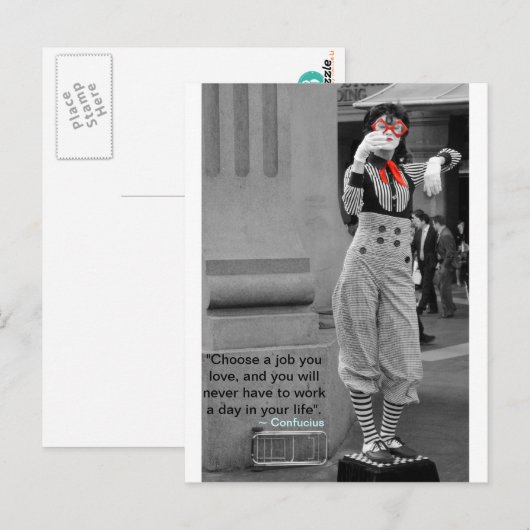 Confucius' Quote Briefkaart (Voorkant / Achterkant)