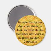 Confucius Quote - draagbare wijsheid Magneet (Voorkant / Achterkant)