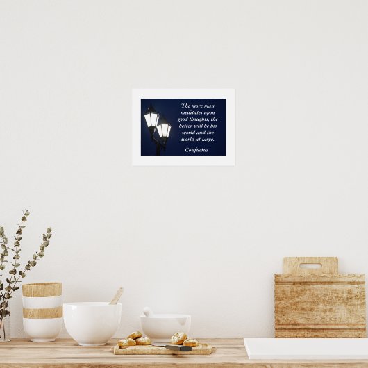 Confucius quote - kunstdruk poster (Keuken)