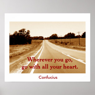 Confucius quote - kunstdruk poster