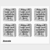 Confucius Quote Vierkante Sticker (Vel)