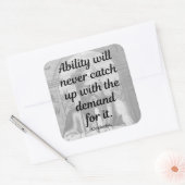Confucius Quote Vierkante Sticker (Envelop)