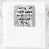 Confucius Quote Vierkante Sticker (Tas)