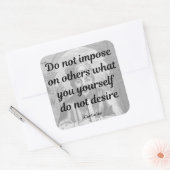 Confucius Quote Vierkante Sticker (Envelop)