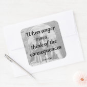 Confucius Quote Vierkante Sticker (Envelop)