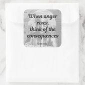 Confucius Quote Vierkante Sticker (Tas)