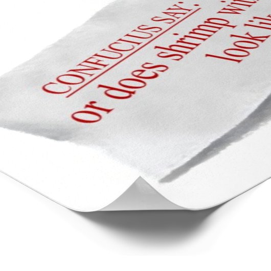 Confucius Say Fortune Cookie poster (Hoek)