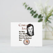 Confucius Says Briefkaart (Staand voorkant)