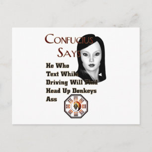 Confucius Says Briefkaart