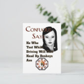 Confucius Says Briefkaart (Staand voorkant)