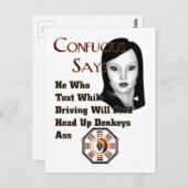 Confucius Says Briefkaart (Voorkant / Achterkant)