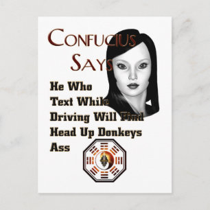 Confucius Says Briefkaart