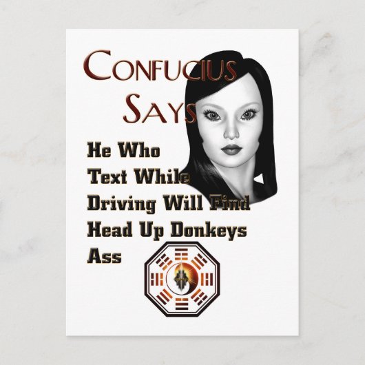 Confucius Says Briefkaart (Voorkant)