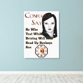 Confucius Says Canvas afdrukken (Insitu (Houten vloer))