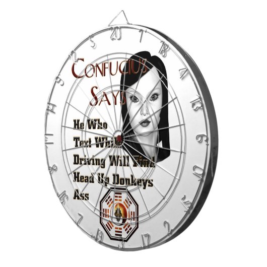Confucius Says Dartbord (Voorkant Rechts)