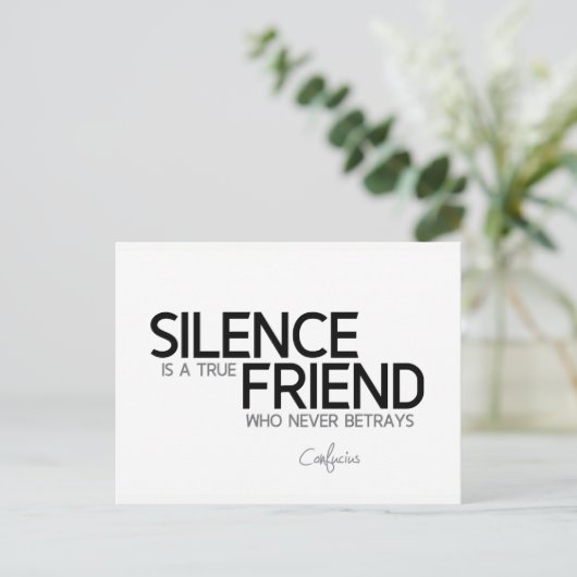 Confucius: Stilte, ware vriend Briefkaart (Staand voorkant)