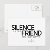 Confucius: Stilte, ware vriend Briefkaart (Voorkant / Achterkant)