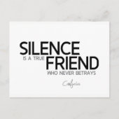 Confucius: Stilte, ware vriend Briefkaart (Voorkant)