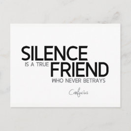 Confucius: Stilte, ware vriend Briefkaart
