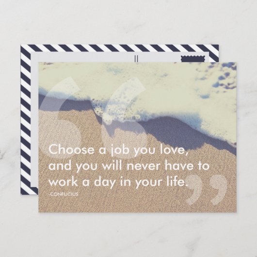 Confucius succesquote briefkaart (Voorkant / Achterkant)